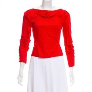 INTERMIX long sleeve ruffled top